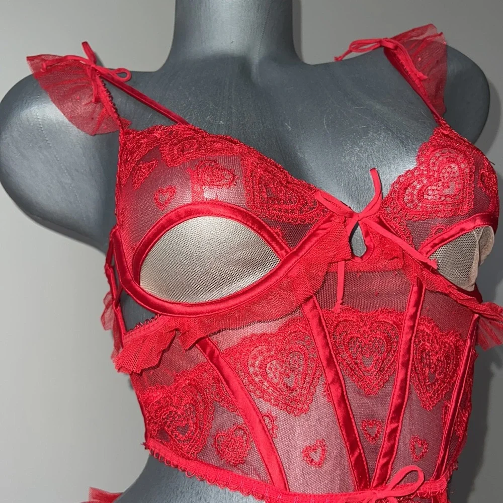 For love and lemons woman’s lace teddy size Small NEW - Picture 4 of 10